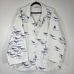 RARE VINTAGE MICHIGAN RAG CO. SEAGULL SANDPIPER PRINT CHORE JACKET.